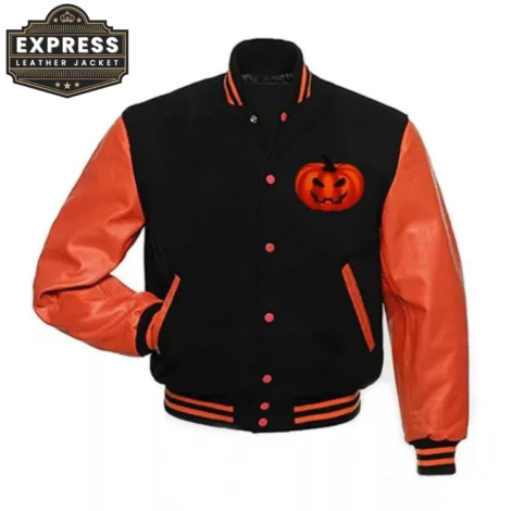 Happy Halloween Varsity Jacket – Festive Spooky Style