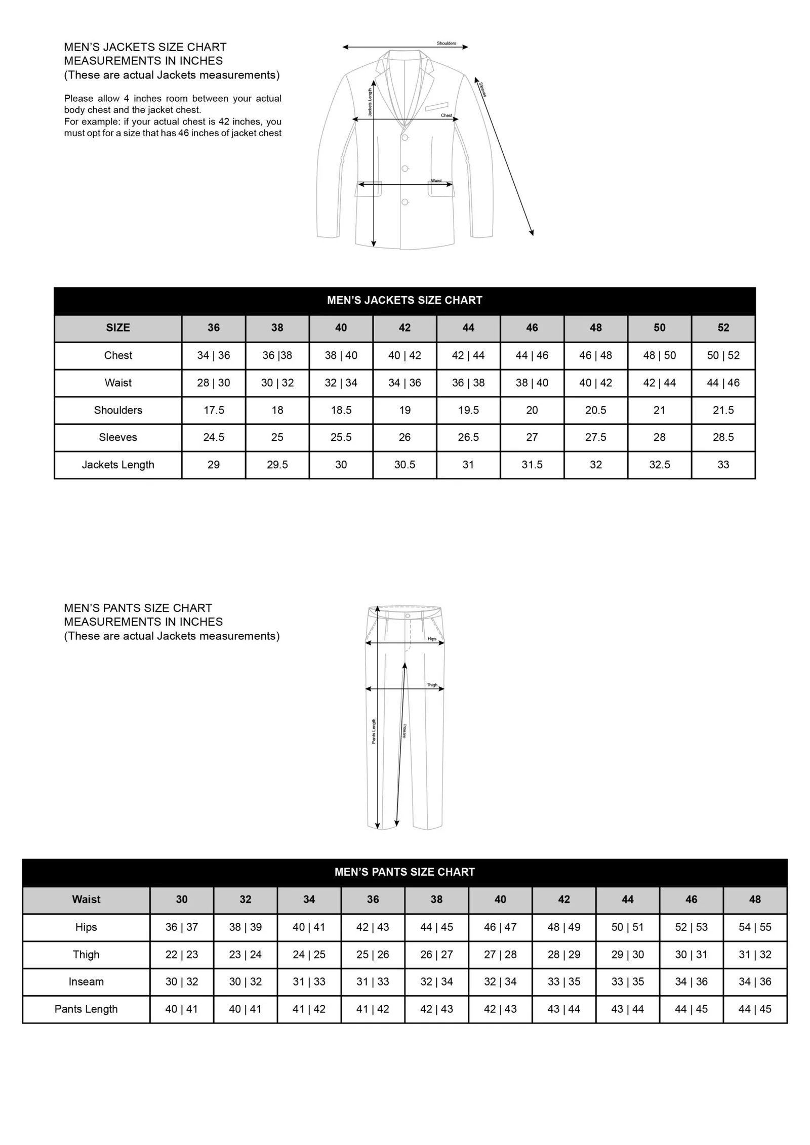 size chart 2